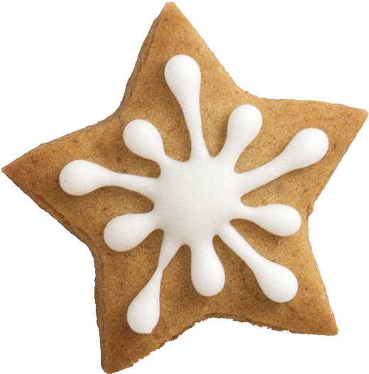 Gingerbread Blvd - Christmas Cookie Star Png Clipart (586x571), Png Download