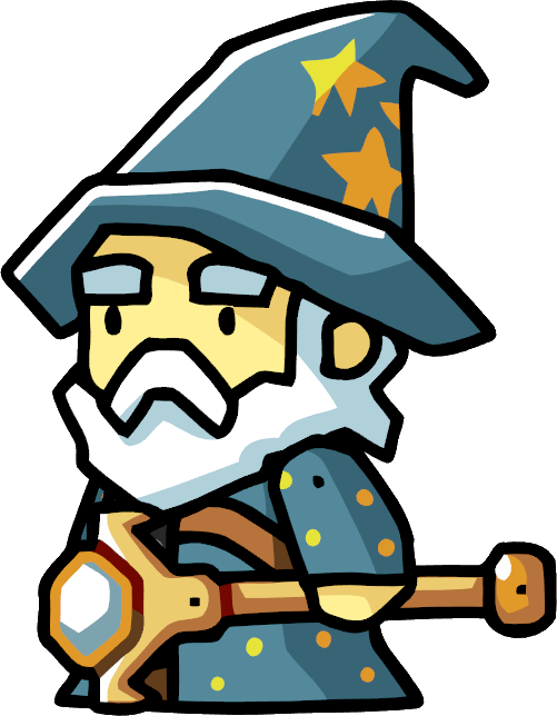 Wizard Simple Drawing Png - Scribblenauts Wizard Clipart (501x644), Png Download