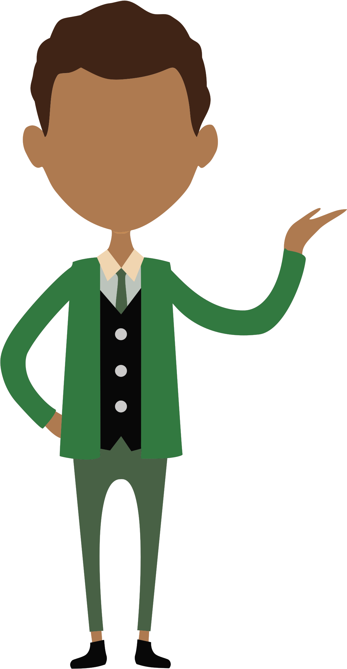 This Free Icons Png Design Of African Businessman Clipart (1310x2400), Png Download