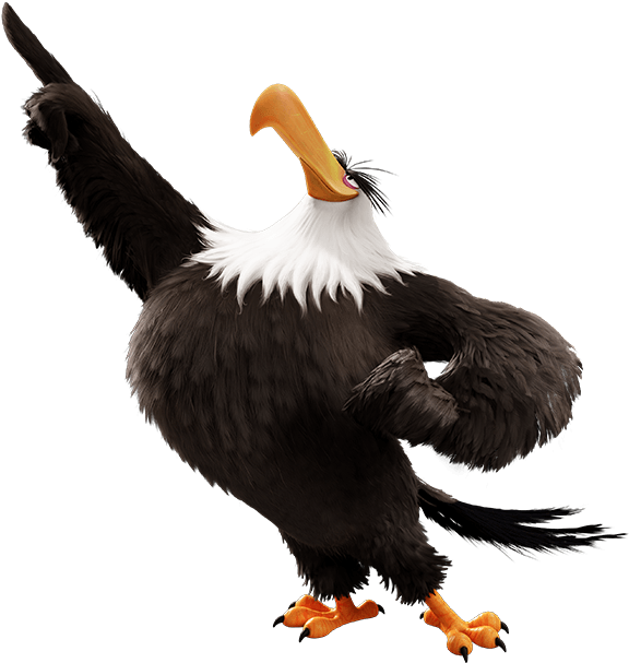Eagle Png Free Pic - Angry Bird Movie Eagle Clipart (600x625), Png Download