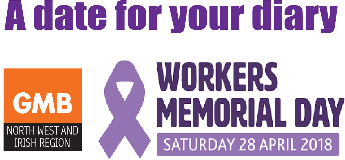28 April 2018 Workers Memorial Day Events In The Region - Gmb Union Clipart (1145x532), Png Download