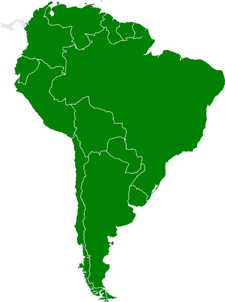 File - South America - Svg - South America Map Black Clipart (765x1024), Png Download