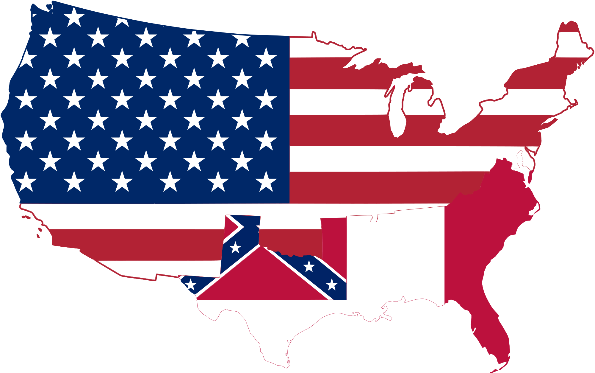Picture Free Download Collection Of Free File Download - Confederate States Map Flag Clipart (2000x1252), Png Download