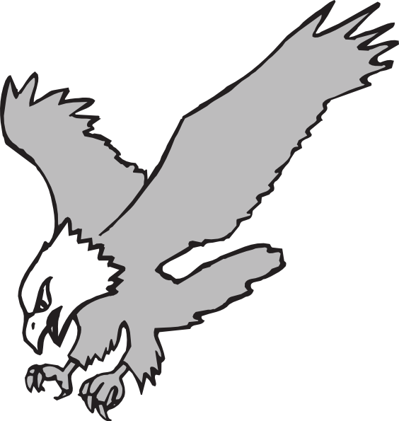 Grayscale Hunting Eagle Svg Clip Arts 564 X 595 Px - Png Download (564x595), Png Download