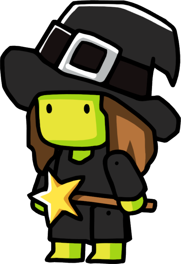 Wizard Clipart Female Wizard - Scribblenauts Witch - Png Download (588x858), Png Download