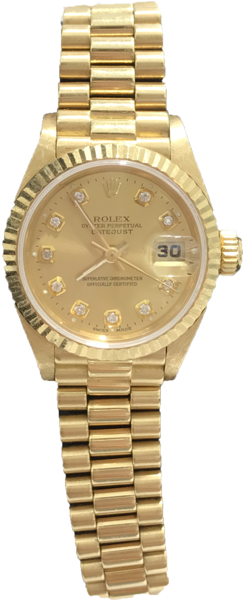 Rolex Lady-datejust With Diamond Dial Clipart (489x1208), Png Download