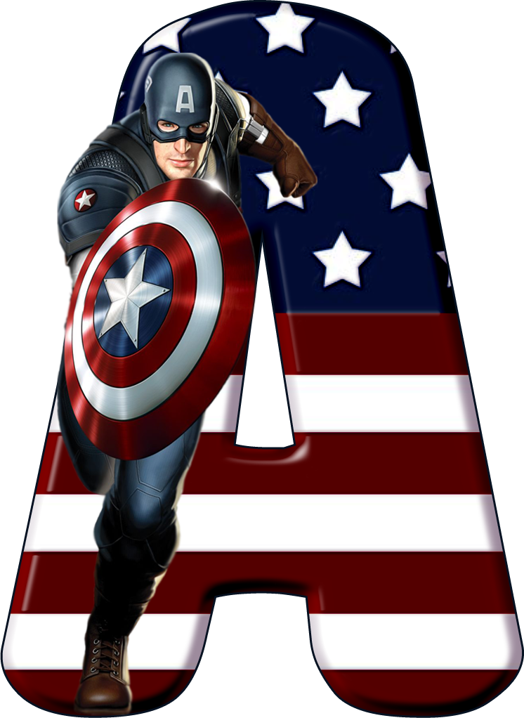Avengers Birthday, Superhero Birthday Party, Boy Birthday, - Letras De Capitan America Clipart (746x1022), Png Download