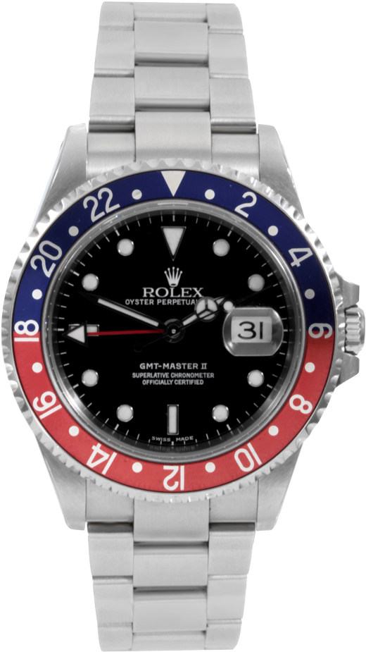 Pre-owned Rolex Mens Gmt Master Ii Watch - 2006 Rolex Gmt Master Ii Clipart (1000x1000), Png Download