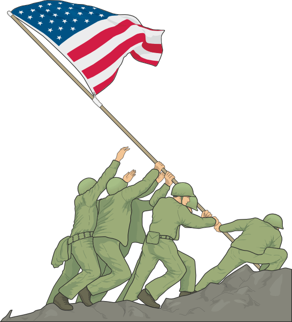 Memorial Day Parades & Events In The New York Metropolitan - Iwo Jima Clip Art - Png Download (572x631), Png Download