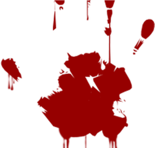 Handprint Clipart Transparent Background - Blood Hand - Png Download