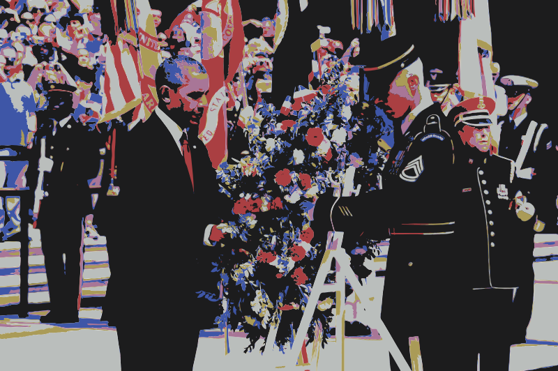 President Barack Obama Wreath Laying Memorial Day - Event Clipart (800x532), Png Download