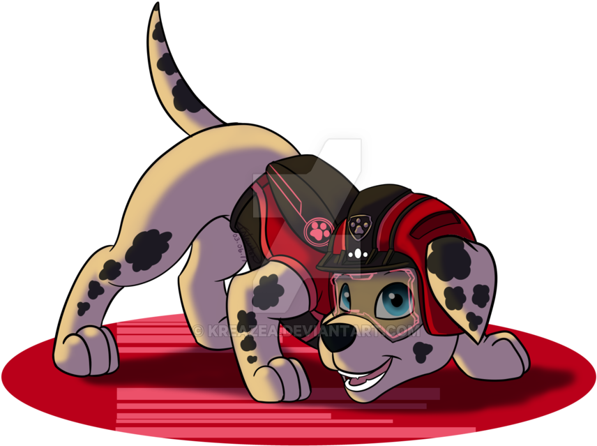 Paw Patrol Marshall Png - Marshall Paw Patrol Fan Art Clipart (1024x691), Png Download