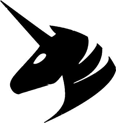 Unicorn Condom Logo - Black Unicorn Logo Png Clipart (800x800), Png Download