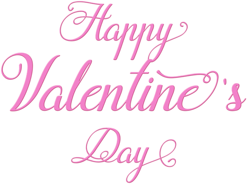 Free Png Download Happy Valentine's Day Pink Text Png - Happy Valentine Day Text Png Clipart (850x632), Png Download