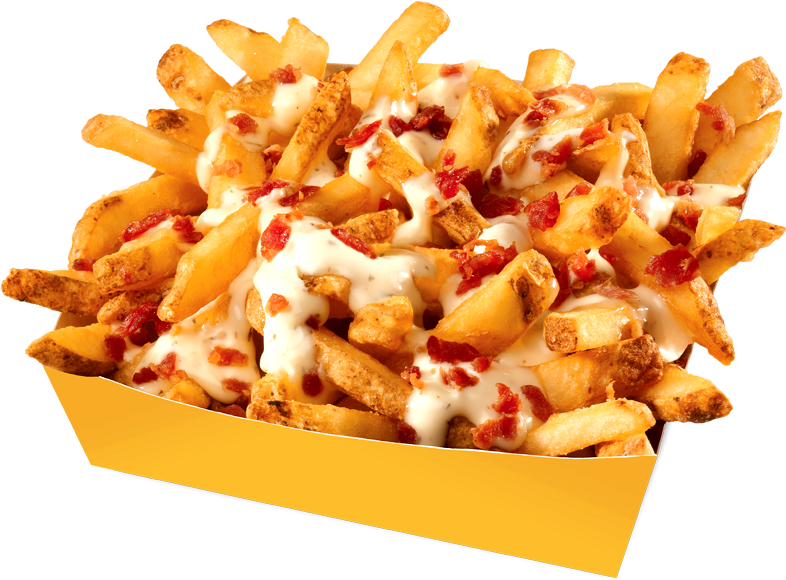 Hardee's Bacon Cheddar Fries Clipart (800x638), Png Download