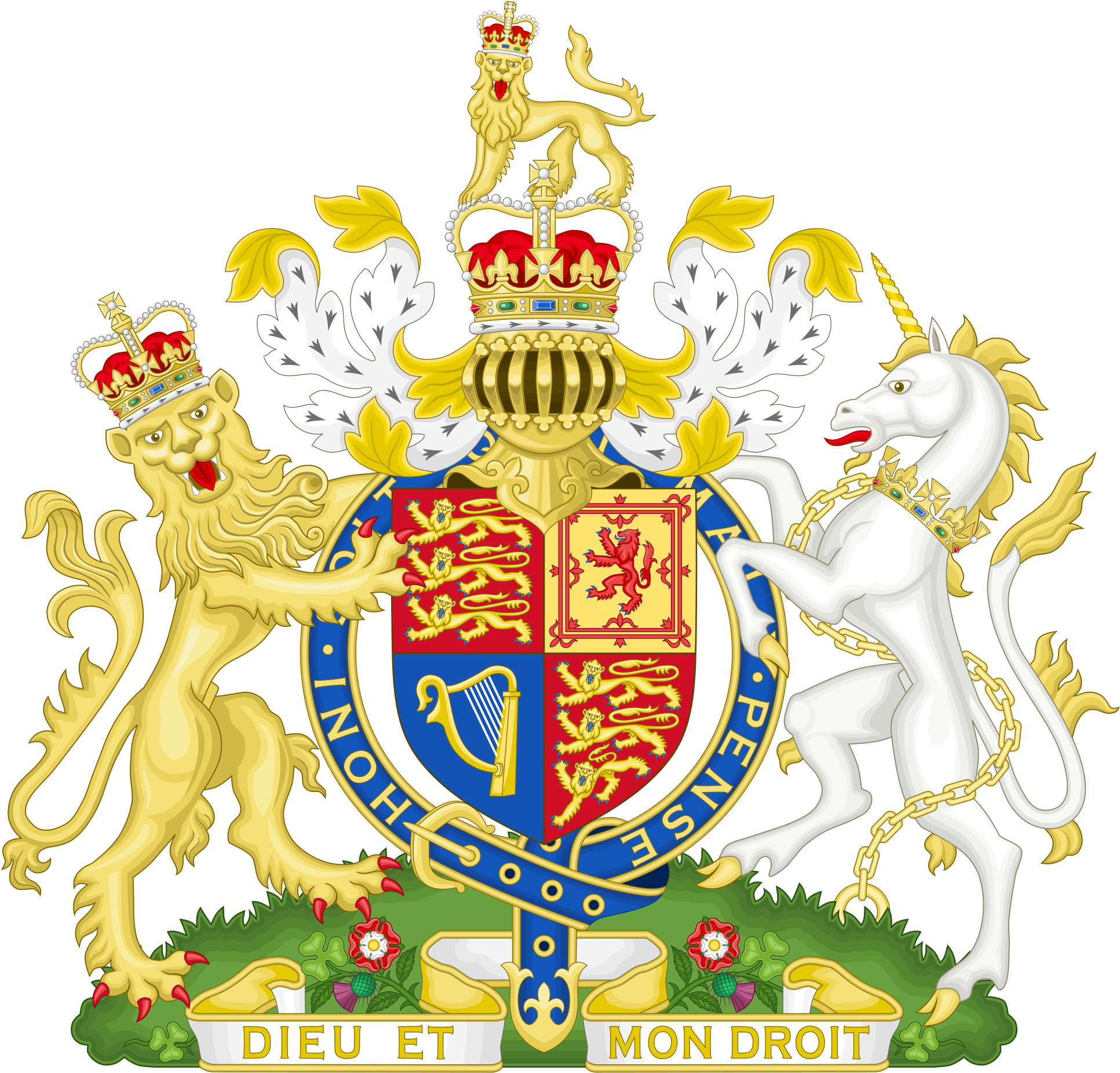 People Used To Buy “unicorn Horns” - British Coat Of Arms Clipart (2000x1935), Png Download