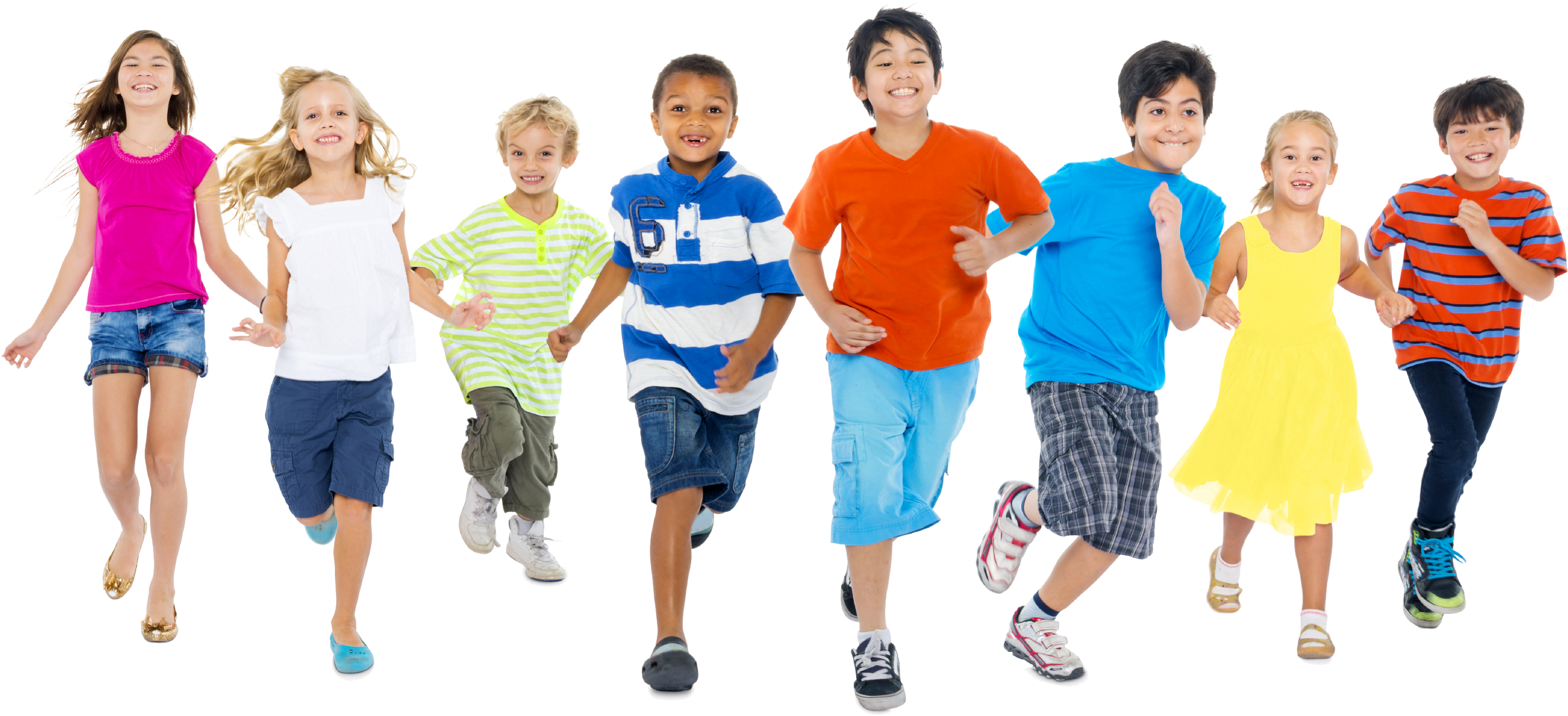 Children Running, Kids Clipart Png File - School Age Kids Transparent Png (2737x1239), Png Download