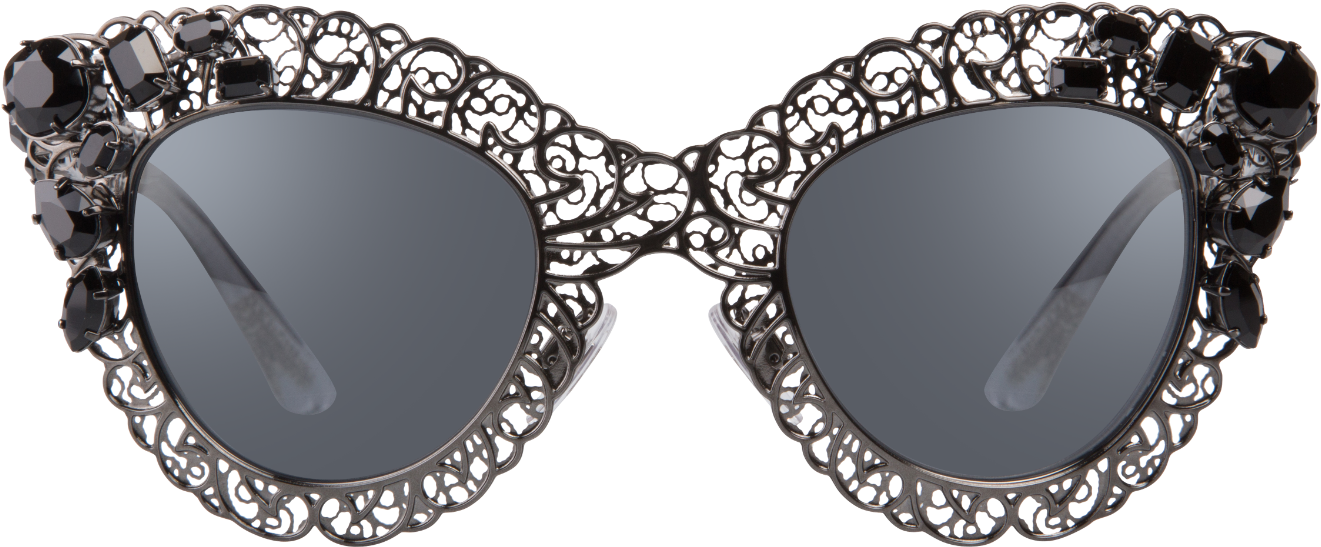 Dolce & Gabbana - Dolce Gabbana Rhinestone D&g Glasses Clipart (1400x788), Png Download