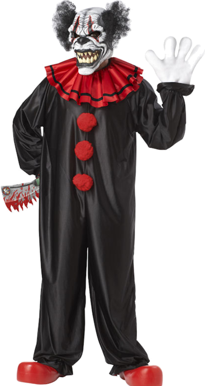 Scary Clown Png - Scary Party City Halloween Costumes Clipart (500x793), Png Download