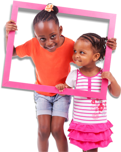 African American Kids Playing With Frames - African Children Png Clipart (685x526), Png Download