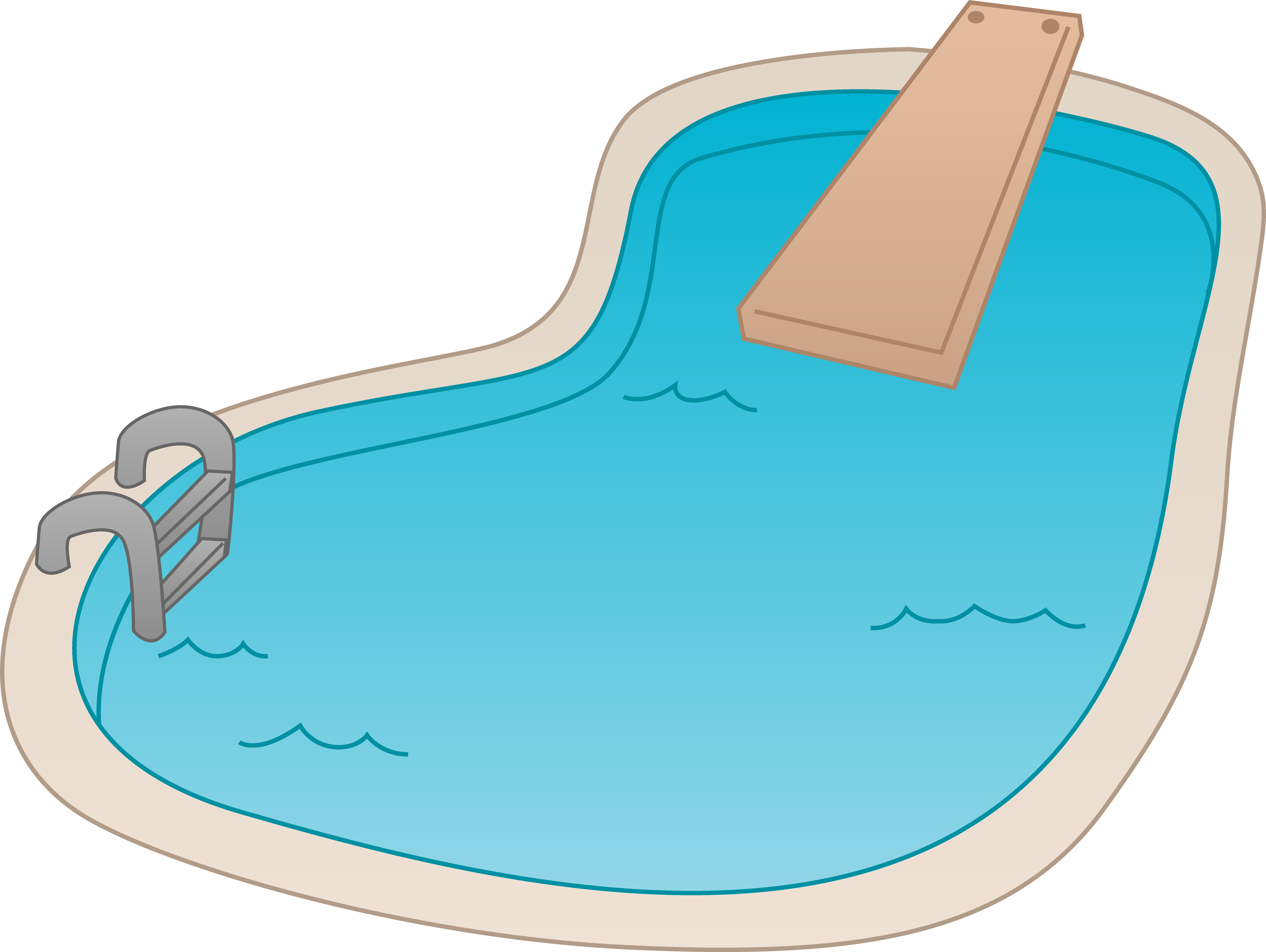 Kids Clipart Swimming Pool - Png Download (8339x6274), Png Download
