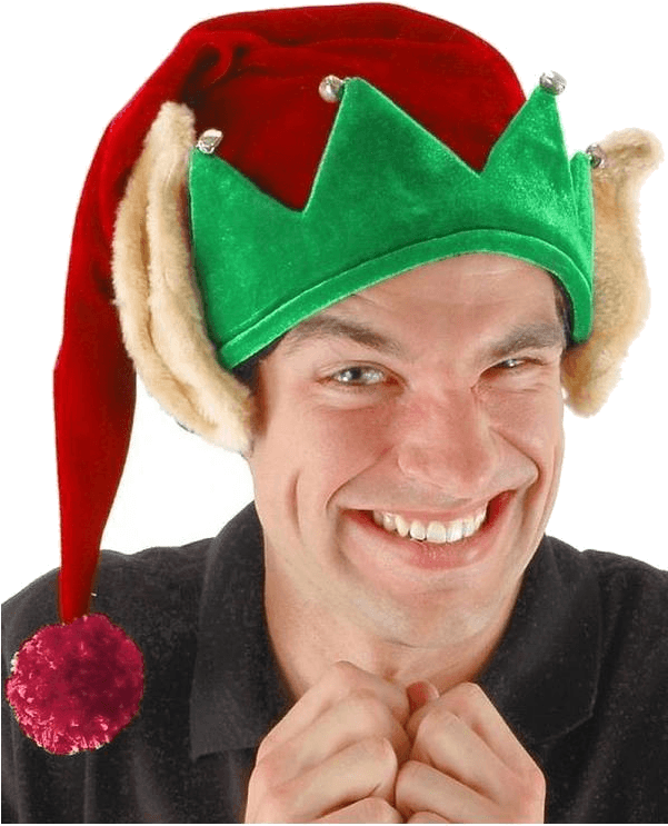 Deluxe Elf Hat With Ears Hat Clipart Large Size Png Image Pikpng