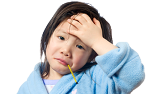 Ill Child Png - Sick Child Clipart (980x434), Png Download