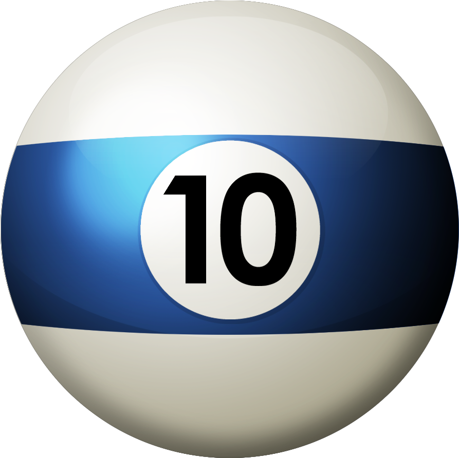 Florida Pool Tour - Pool Ball 10 Png Clipart (900x900), Png Download