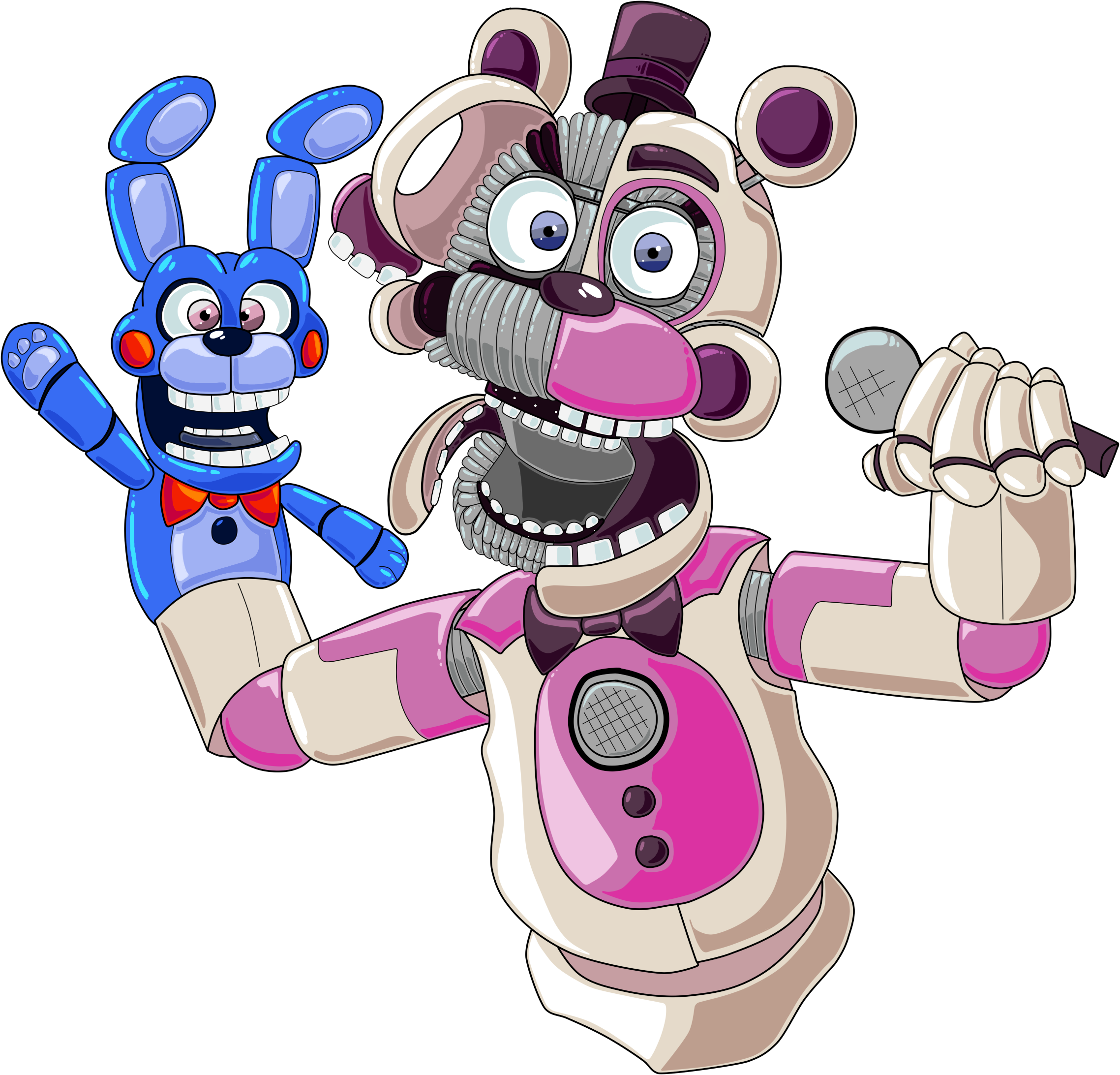 Funtime Foxy, Fnaf Drawings, Sister Location, Freddy - Five Nights At Freddy's Clipart (2277x2185), Png Download
