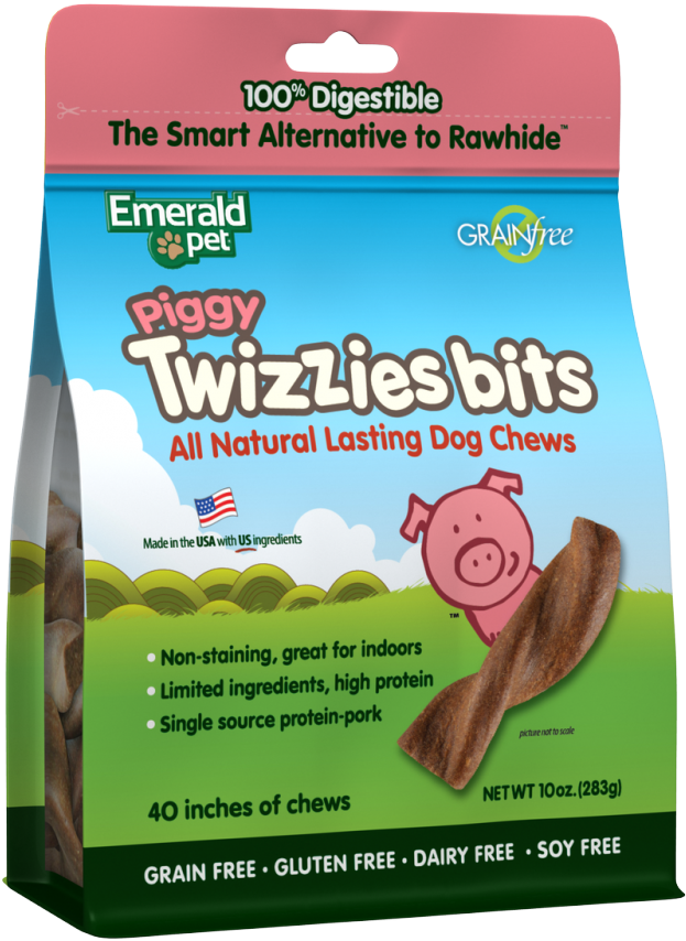 Emerald Pet Grain Free Piggy Twizzies Bits Dog Treats - Emerald Pet Twizzies Clipart (727x1000), Png Download