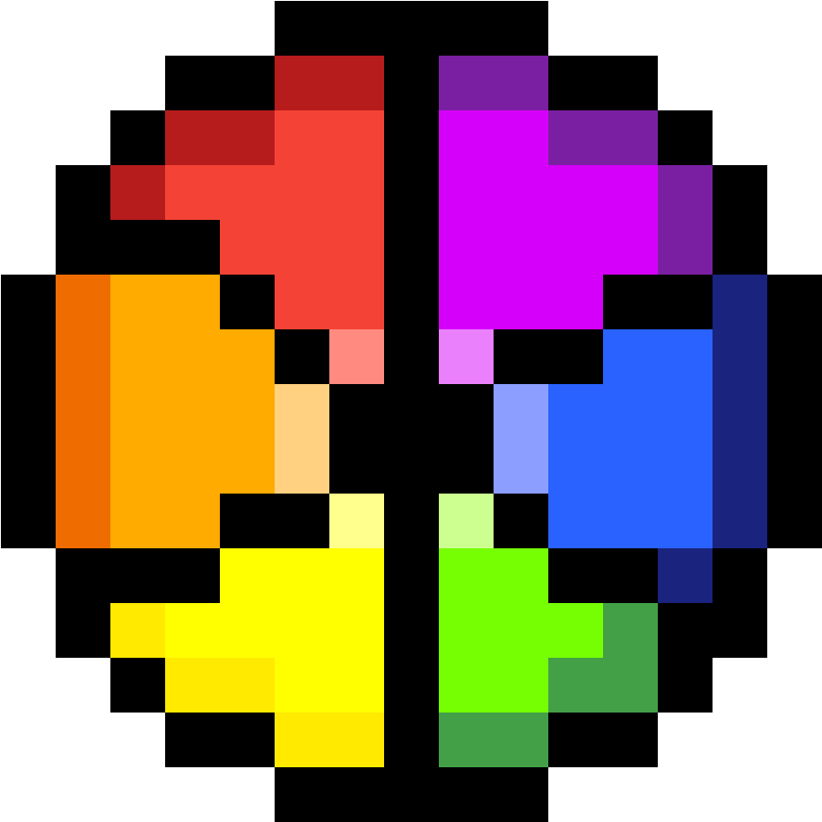 Pixel Color Wheel - Pokeball Pixel Png Clipart (1200x1200), Png Download