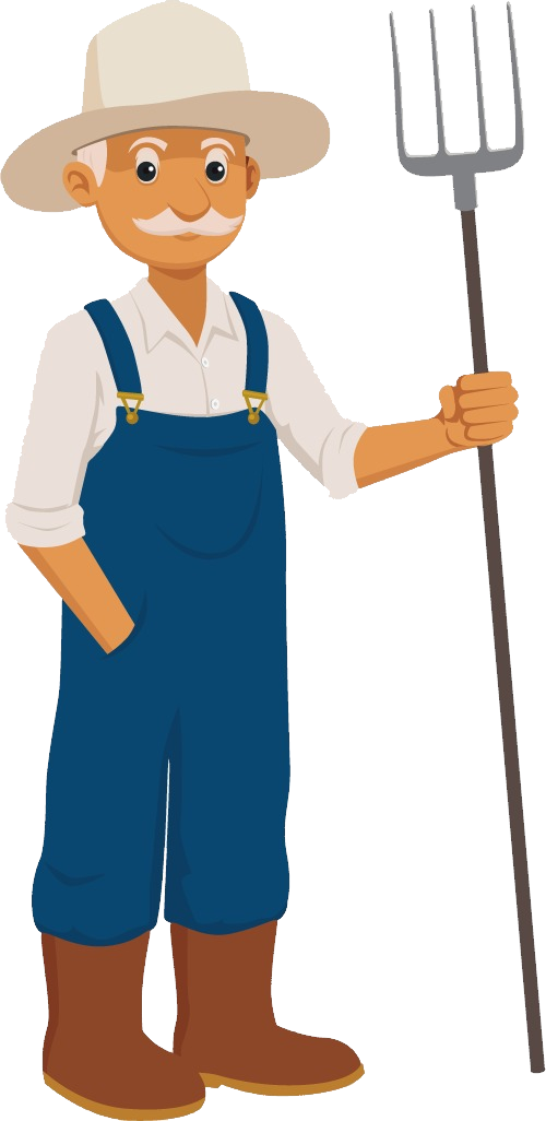 Farmer Png - Flat Farmer Png Clipart (500x1026), Png Download
