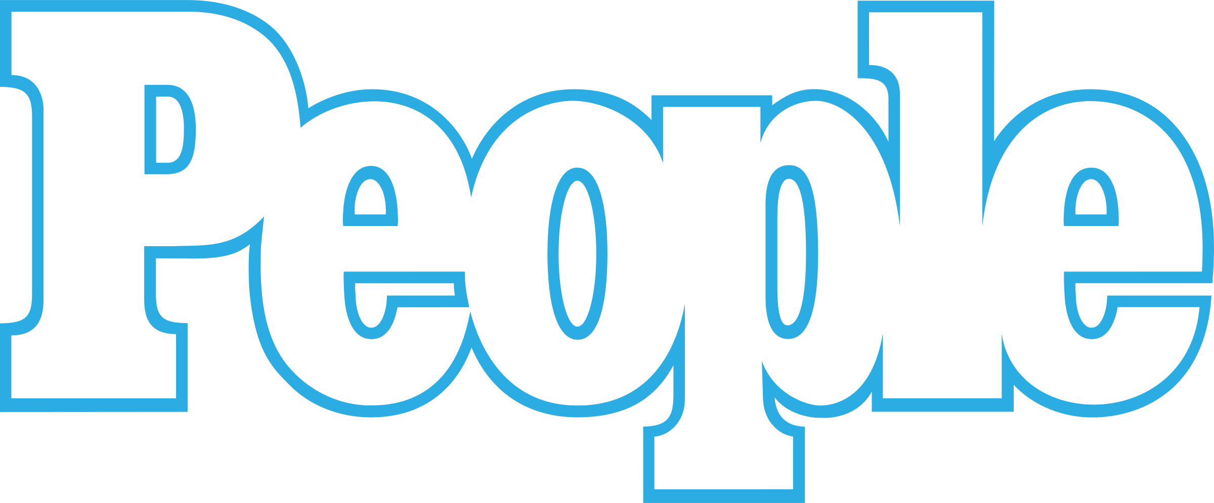 People Magazine Logo Png Transparent - People Magazine Clear Logo Clipart (2400x995), Png Download
