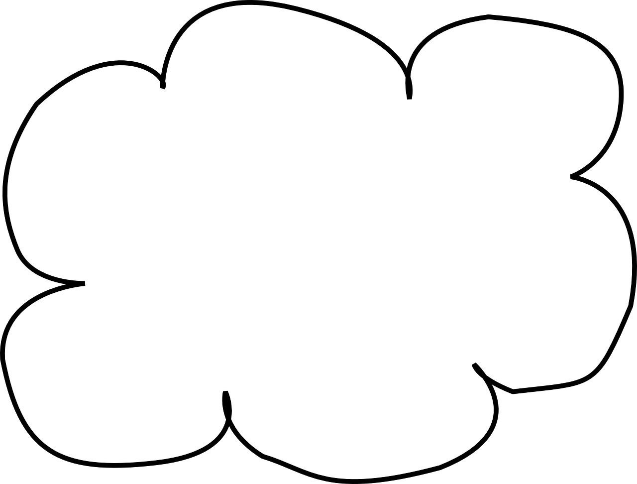 Cloud Computer Ideas - Wolk Png Clipart (1280x972), Png Download