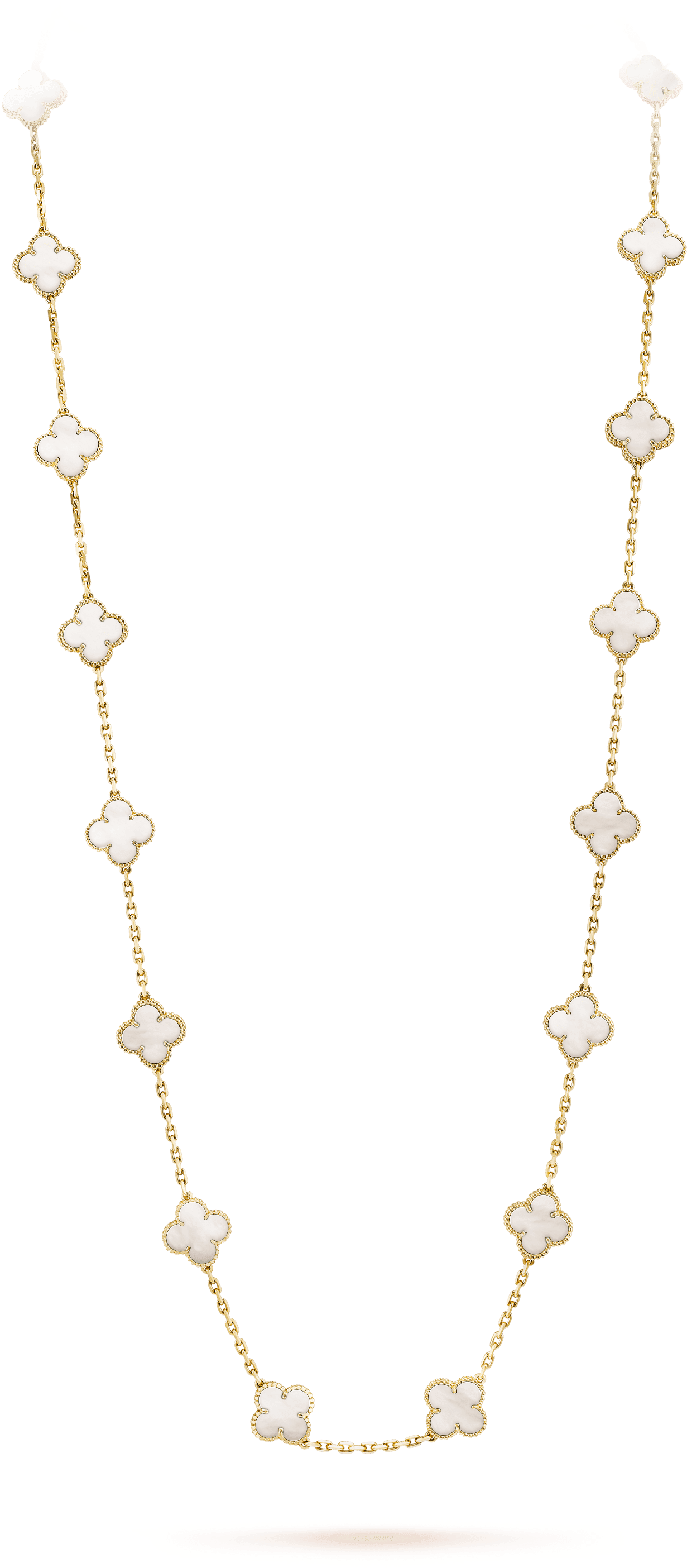 Vintage Alhambra Long Necklace, 20 Motifs - Necklace Clipart (3000x3000), Png Download