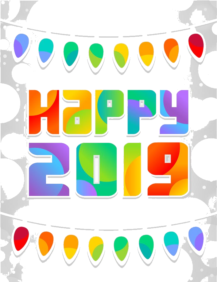 Happy,new Year As The Quote Says Description Happy - Animation Happy New Year 2019 Gif Clipart (736x945), Png Download