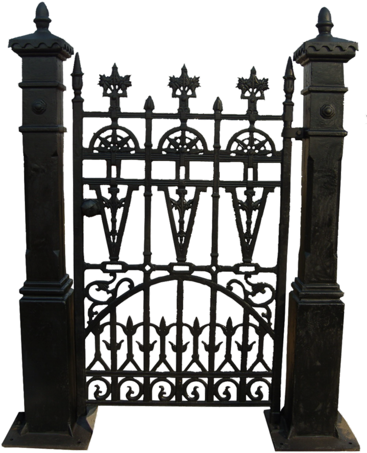 Wrought Iron Png - Cemetery Gate Png Clipart (769x1038), Png Download