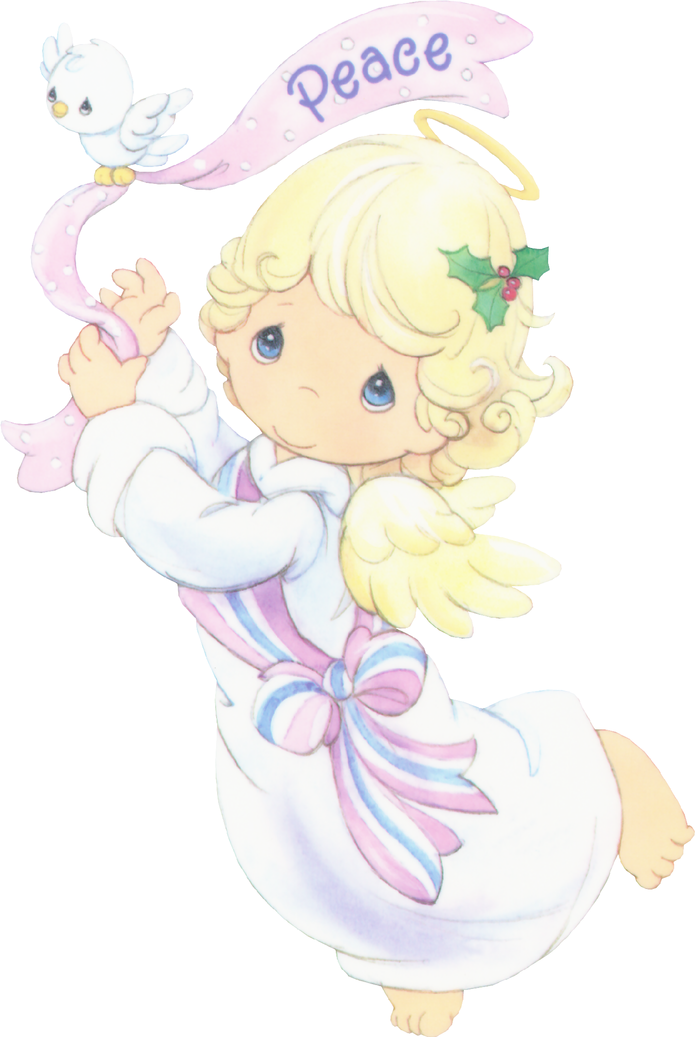 Snow Angel Clipart Group - Precious Moments Christmas Angels - Png Download (1500x2198), Png Download