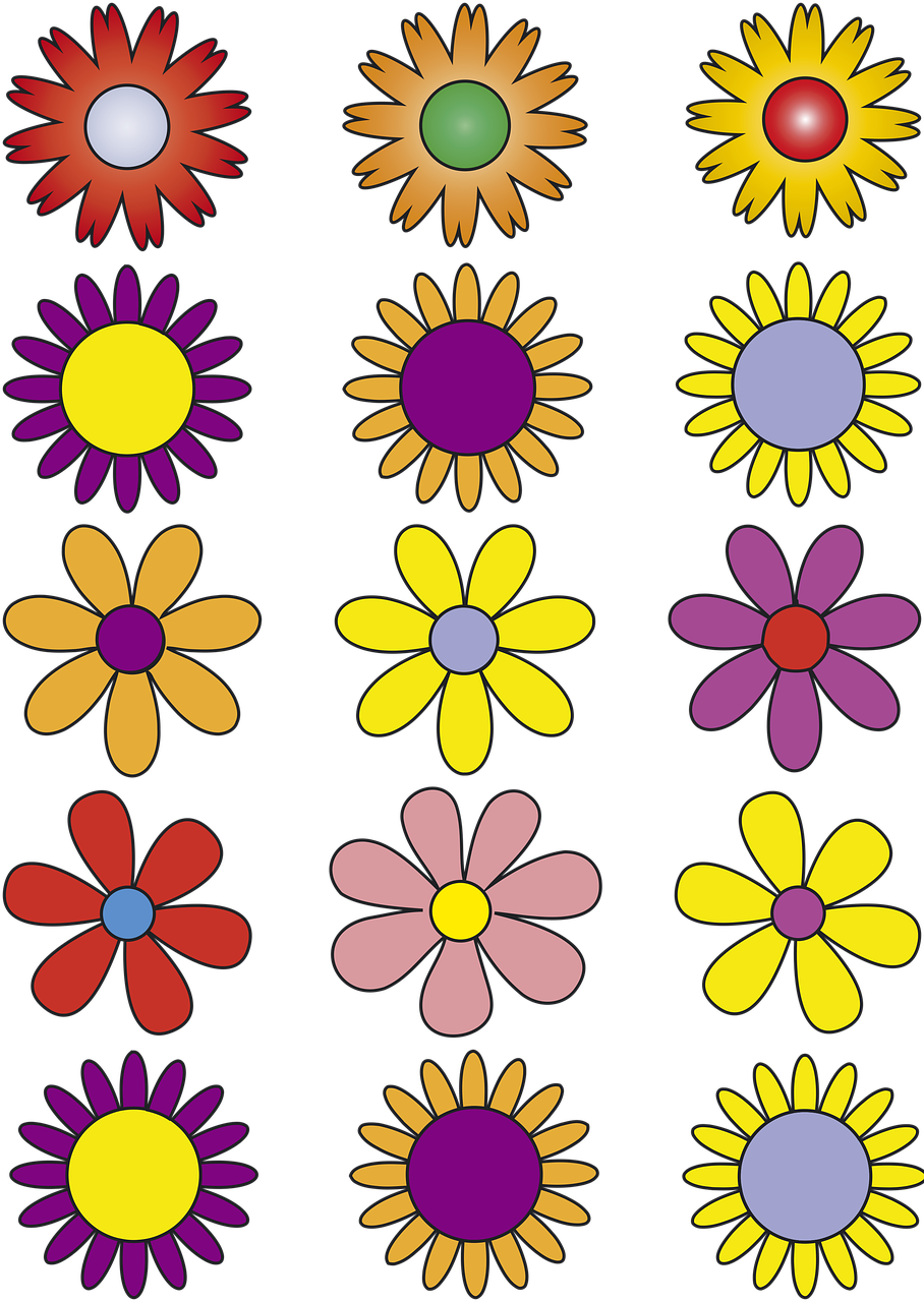 Flowers Vector Flowers Abstract - Bunga Vektor Clipart (908x1280), Png Download