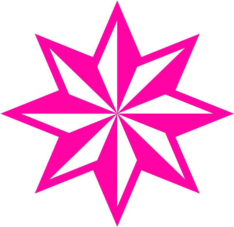 Png Stock Pink Stars Clipart - 8 Point Star Vector Transparent Png (827x827), Png Download