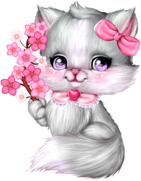 Kittysakura1 - Cartoon Clipart (500x616), Png Download