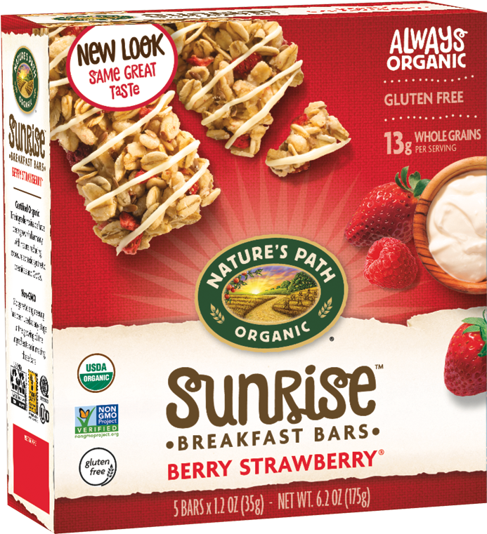 Nature's Path Sunrise Breakfast Bars Berry Strawberry Clipart (720x960), Png Download