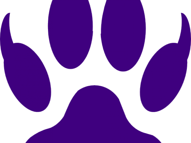 Wolf Paw Print With Claws Clipart (640x480), Png Download