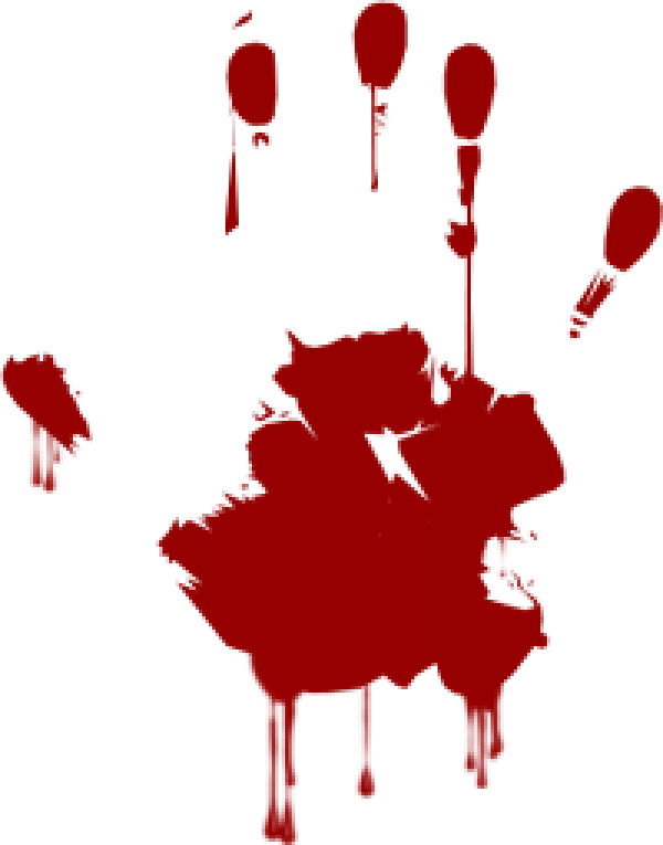 Hand Mark Blood Free Png Download - Blood Png Clipart (600x765), Png Download