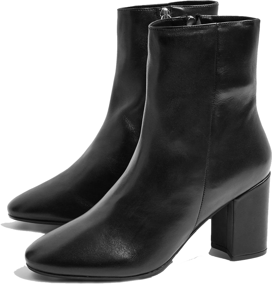 Black Chanel Heeled Ankle Boots Clipart (1020x1530), Png Download