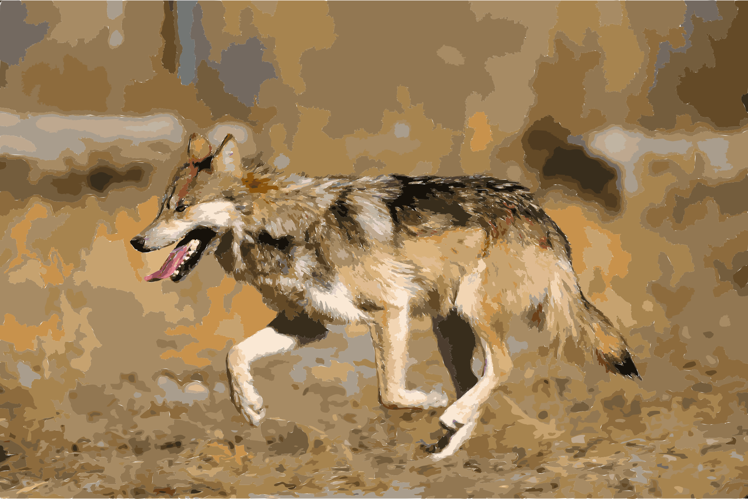 This Free Icons Png Design Of Mexican Wolf 2 Yfb-edit - Mexican Gray Wolf Clipart (2400x1602), Png Download