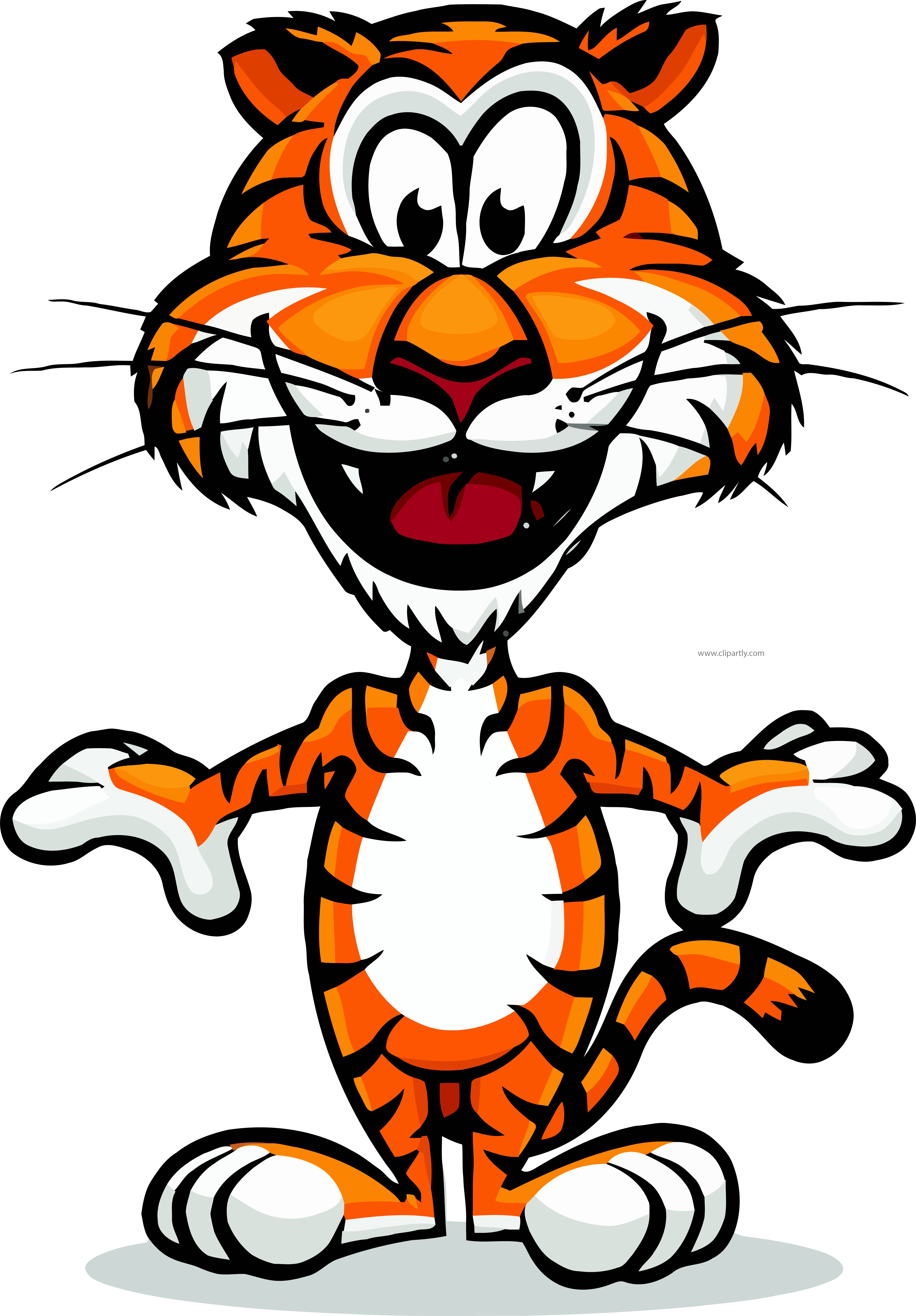 Tigger Clipart Vectors Logo Images Illustration Drawing - Happy Tiger Head Cartoon - Png Download (5314x7632), Png Download