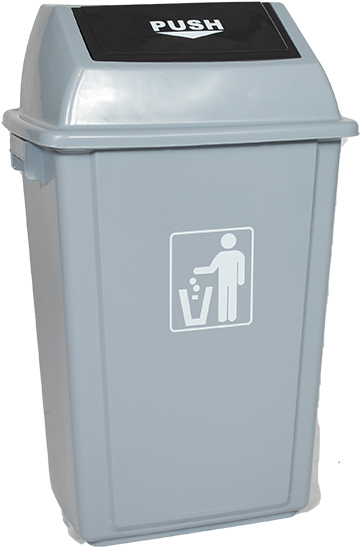 Trash Can With Oscillating Lid 15 Gallons - Litter Signs Clipart (800x800), Png Download