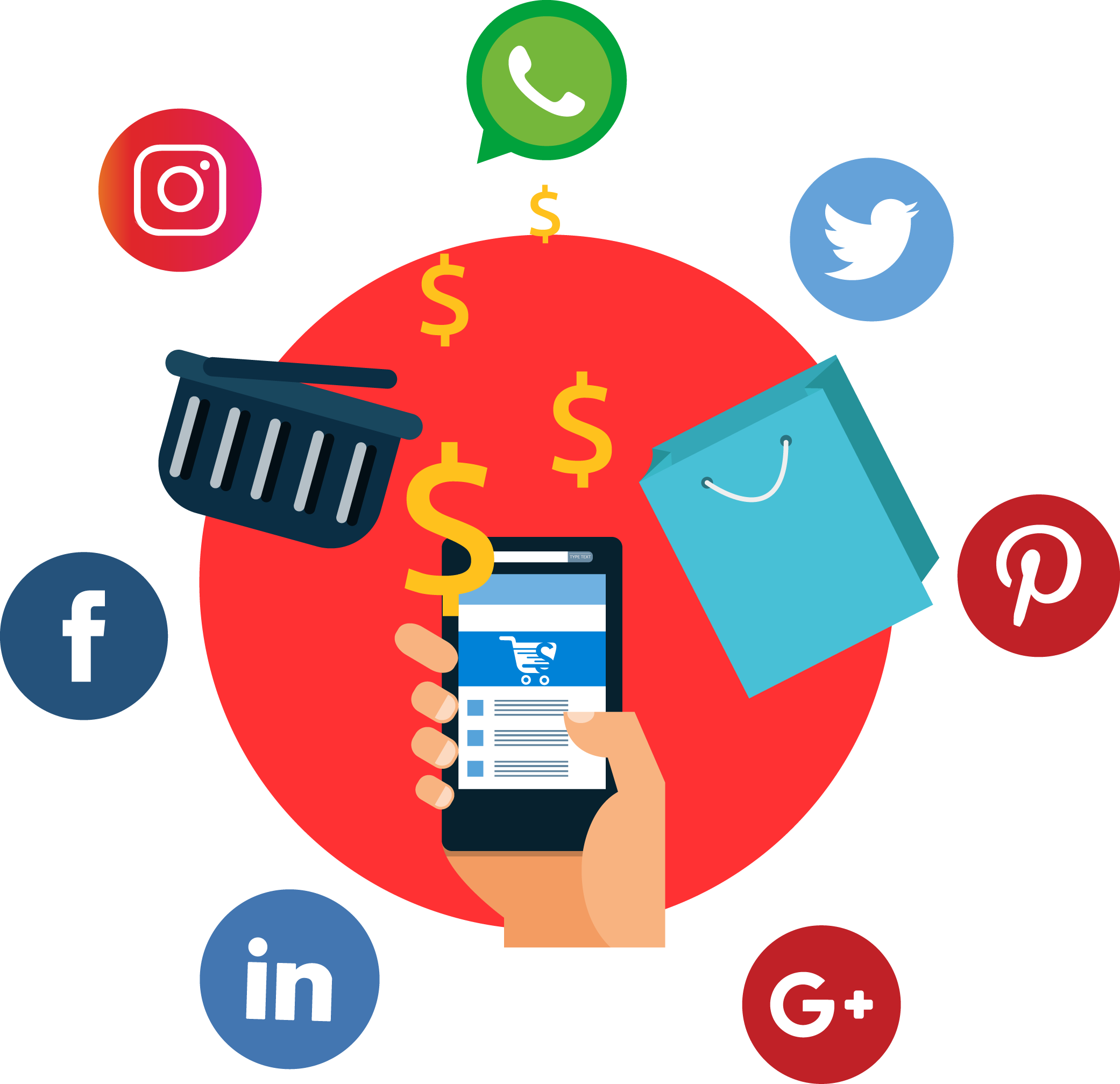 Sell Through Social Media - Linkedin Clipart (2082x2015), Png Download