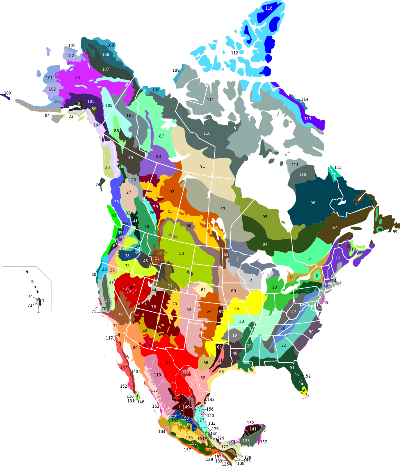 Terrestrial Ecoregions Of North America - Canada Alternate History Clipart (1375x1600), Png Download